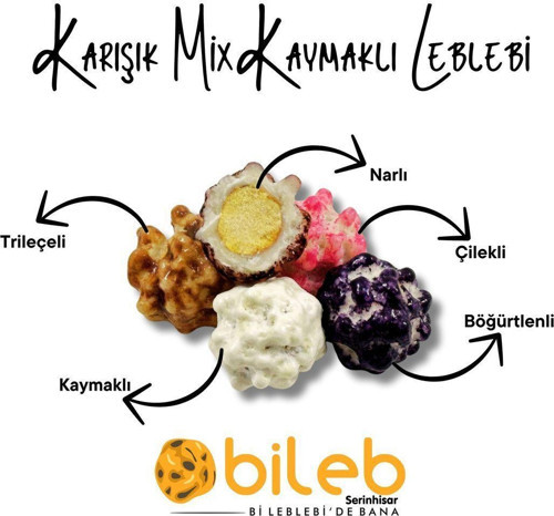Leblebi Kombo 4'Lü Kaymaklı Karışık ( Trileçe&Böğürtlen&Çilekli &Kaymak Aromalı)1 Kg