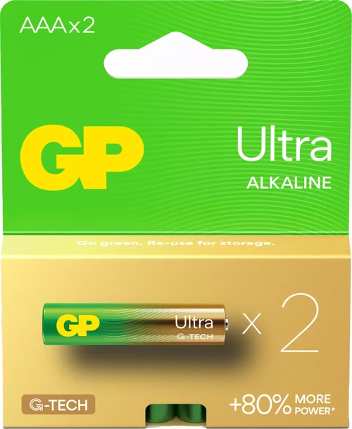 Batteries G-TECH Ultra Alkalin İnce LR03 - AAA Boy 1.5V Pil 2'li Kart