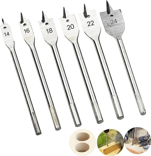 Yüksek Kalite 6 Parça Hex Yaprak Matkap Ucu Takımı Kelebek Yaprak Uç Seti Bits Uçlu