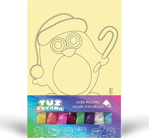 KB-015 Penguen Tuz BoyamaTuz Boyama Oyunu, Eğitici Aktivite, Kum Boyama Oyunu