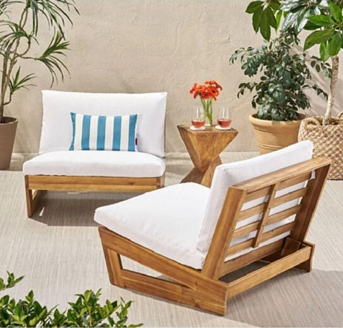 Conforlove Bahçe Balkon Yeni Tasarım Masif Kestane Ahşap Koltuk 1 Adet Tekli Koltuk