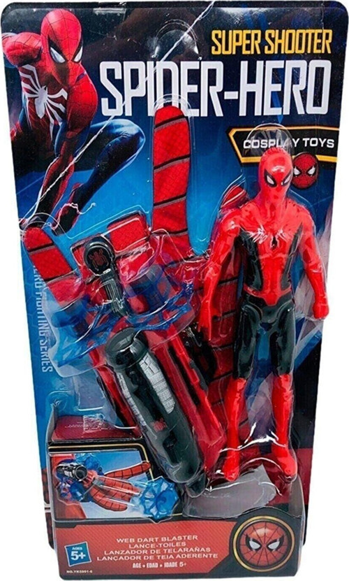 Örümcek Adam Ağ Atan Vantuz Fırlatan Eldiven Ve Işıklı Spiderman Figür