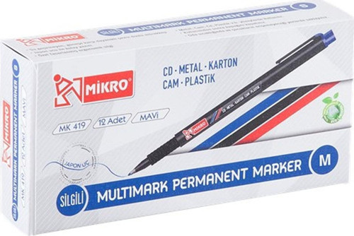 MK419 CD Kalemi Permanent M Mavi 12li Paket