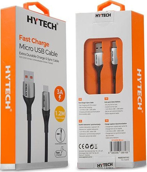 HY-X250 3A Micro Usb 1,2m Gold Data + Sarj Kablosu