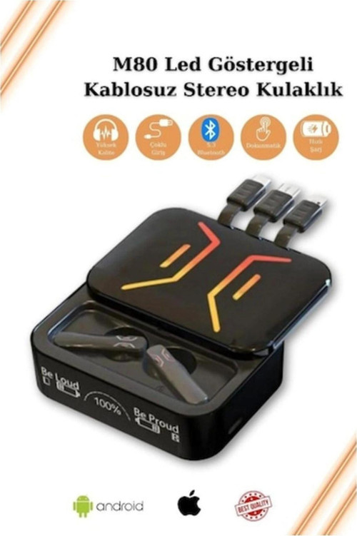OPPO RENO5 LİTE Uyumlu M80 Powerbank ve Anc özellikli bluetooth kulaklık
