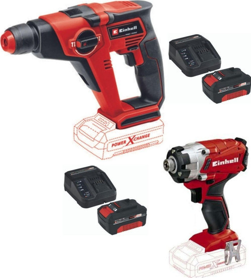 Te-Ci 18/1 Akülü Torklu Vidalama Te-Hd 18/12 Akülü Matkap 2X4.0Ah Starter Kit Akülü Set