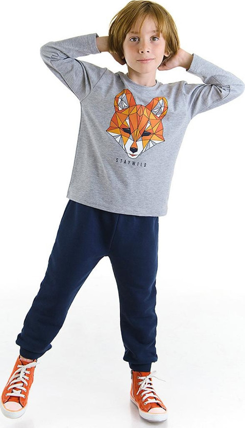 Geometrik Tilki Erkek Çocuk T-shirt Pantolon Takım