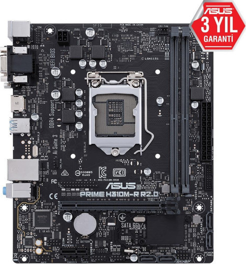 Prime H310M-R R2.0 Ddr4 Lga1151P8 Ses+Glan H Anakart