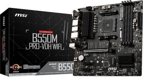 Msi B550M PRO-VDH Wi-Fi Am4 Ddr4 4400(Oc) Hdmı Dvg Vga M.2 Usb3.2 Wıfı Matx Anakart