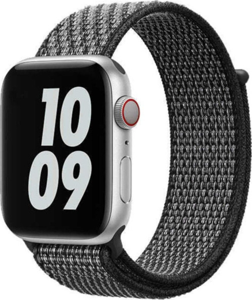 Apple Watch Uyumlu 38MM Sport Loop Hasır Kordon - Siyah