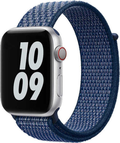 Apple Watch Uyumlu 44MM Sport Loop Hasır Kordon - Mavi