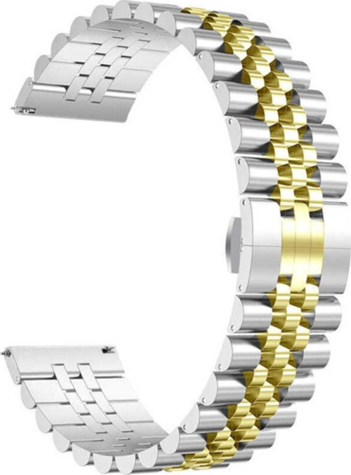 Huawei GT2 Uyumlu 42mm 20mm Metal Kordon - Gümüş-Gold