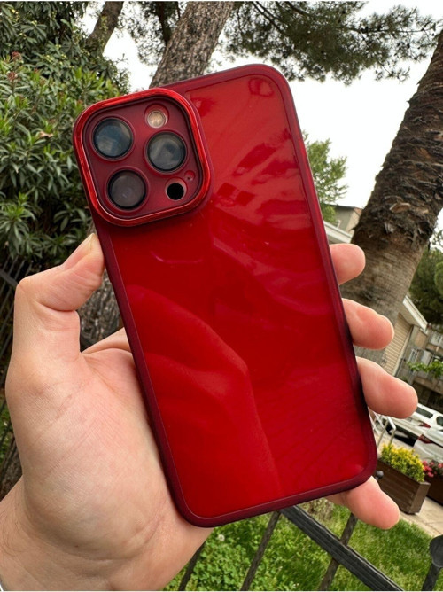 Apple Iphone 12 Pro Sert Parlak Kamera Ve Darbe Korumalı Arkası Renkli Şeffaf Berry Kılıf
