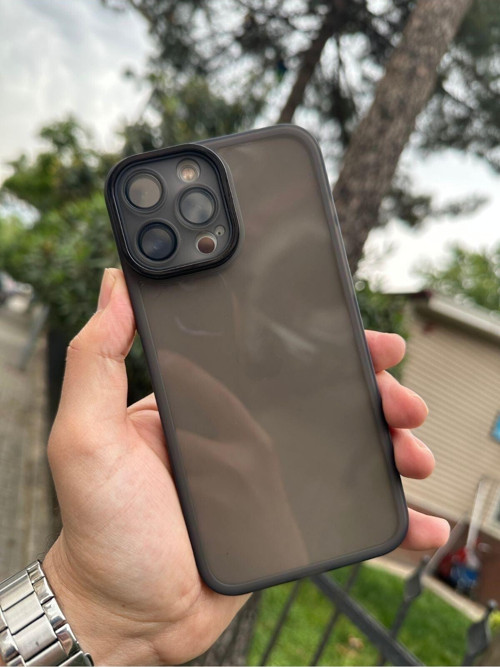 Apple Iphone 12 Pro Sert Parlak Kamera Ve Darbe Korumalı Arkası Renkli Şeffaf Berry Kılıf
