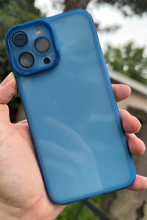 Apple Iphone 12 Pro Sert Parlak Kamera Ve Darbe Korumalı Arkası Renkli Şeffaf Berry Kılıf