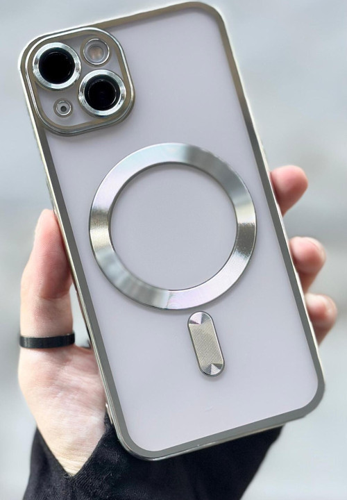 iPhone 13 Kamera Korumalı Sararmaz Silikon Parlak Magsafe Destekli Modern Cetro Kılıf