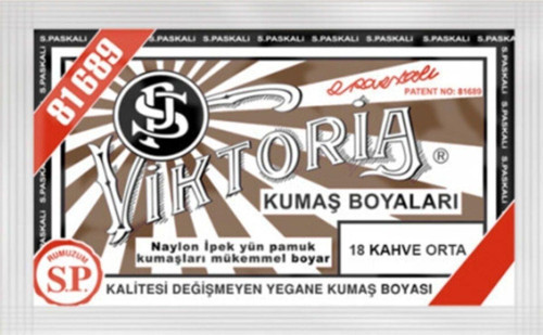 Kumaş Boyası Kot Naylon İpek Yük Pamuk Boyası 18 Kahve Orta