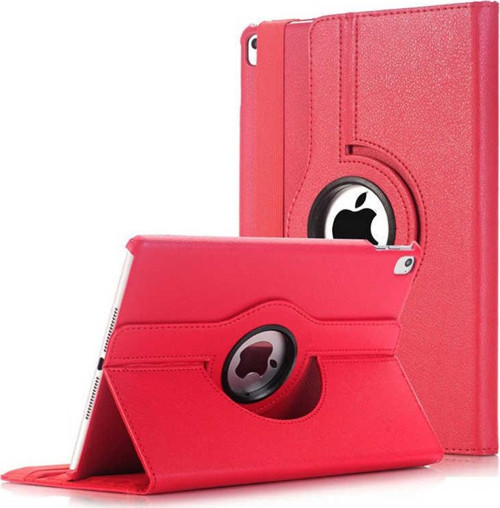 Apple iPad 9.7 2017 Dönebilen Stantlı Tablet Kılıfı - Kırmızı
