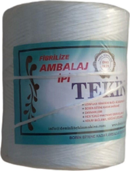 1 Kg Beyaz Renk, Naylon Plastik Fibrilize Ambalaj Ipi. 1000Gr.