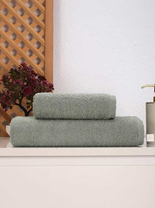 2 Parça Kadın / Erkek Banyo Duş Hamam Havlu Seti 90x150 Cm %100 Pamuklu