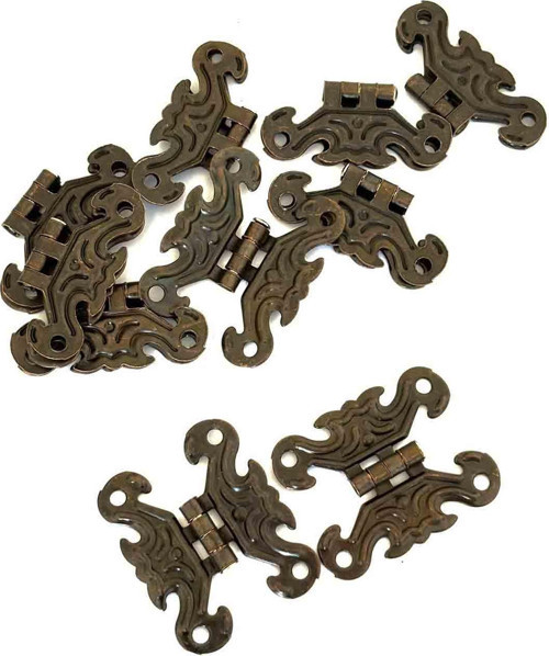 Kelebek Menteşe 10 Adet Oksit 33x40 mm Kutu ve Sandık Menteşesi Hobi Maket