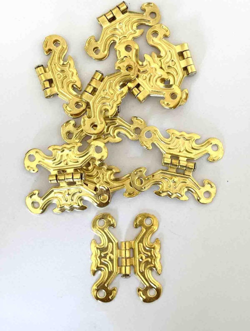 Kelebek Menteşe 10 Adet Sarı 33x40 mm Kutu ve Sandık Menteşesi Hobi Maket