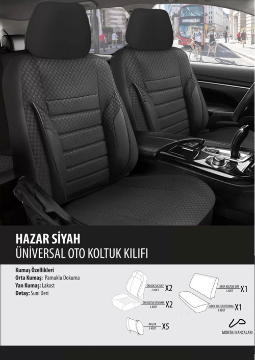Peugeot 407 Sw Koltuk Kılıfı Hazar Siyah