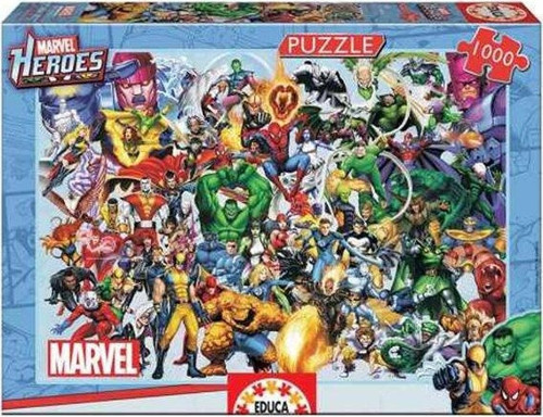 15193 Collage Of Marvel Heroes 1000 Parça Puzzle