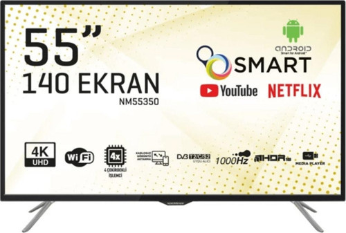 NM55350 55'' 140 Ekran Uydu Alıcılı 4K Ultra HD Smart LED TV