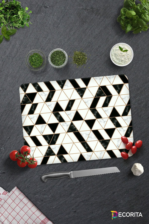 Cam Kesme Tahtası - Cam Kesme Tablası | Black Gold | 30cm x 40cm