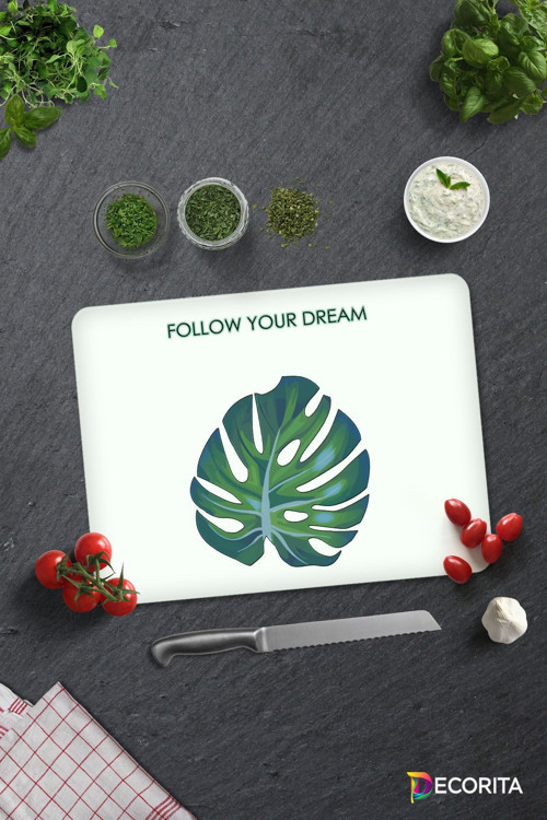 Cam Kesme Tahtası - Cam Kesme Tablası | Follow Your Dream | 30cm x 40cm