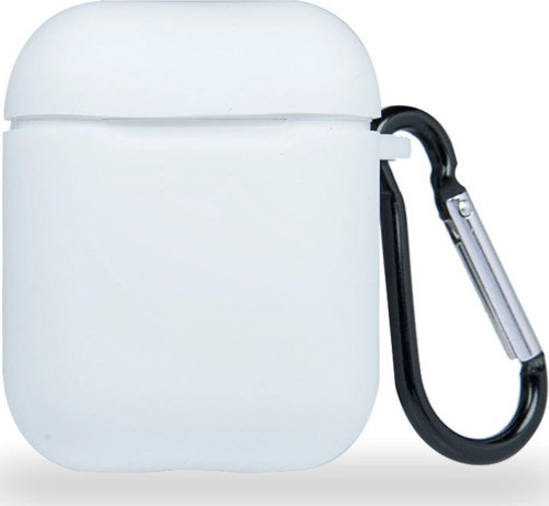 Apple AirPods Renkli ve Askılı Silikon Kılıf - Beyaz