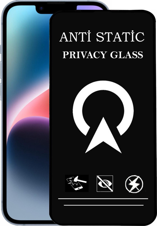 Apple iPhone 14 Plus Tam Kaplayan Anti Statik Görünmez Safir Ekran Koruyucu Hayalet Cam