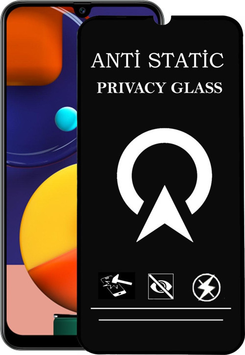 Samsung Galaxy A50S Tam Kaplayan Anti Statik Görünmez Safir Ekran Koruyucu Hayalet Cam