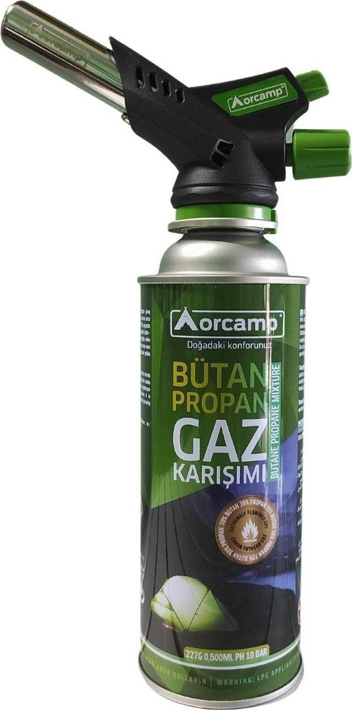 Kamp Kartuş Tüp 227Gr + Çakmaklı Pürmüz Set Orgaz - Kts227 + Cx-500