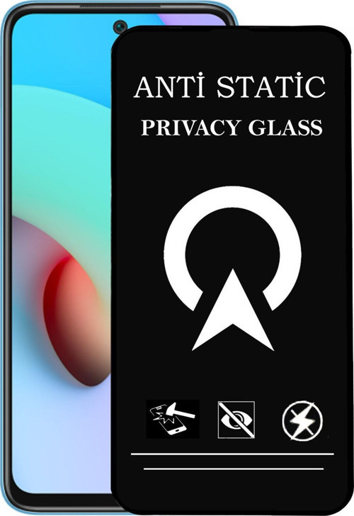 Xiaomi Redmi 10 Tam Kaplayan Anti Statik Görünmez Safir Ekran Koruyucu Hayalet Cam
