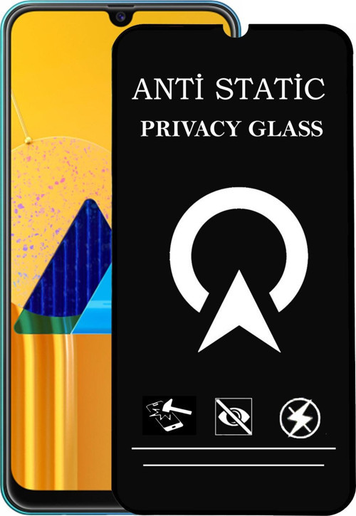 Samsung Galaxy M30s Tam Kaplayan Anti Statik Görünmez Safir Ekran Koruyucu Hayalet Cam