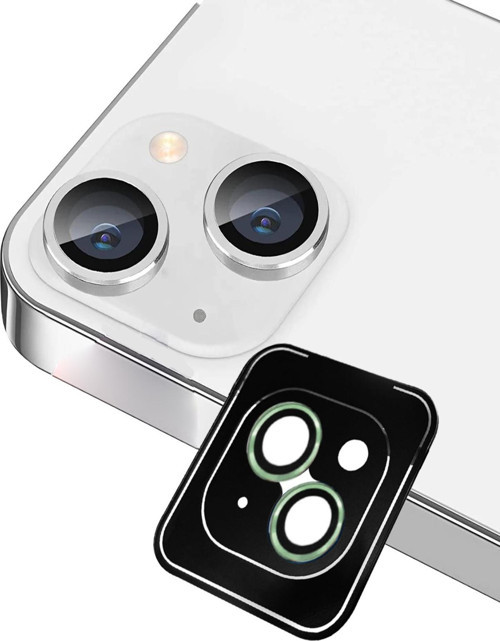 Apple iPhone 13 Mini Safir Temperli Cam Kamera Lens Koruyucu - Yeşil