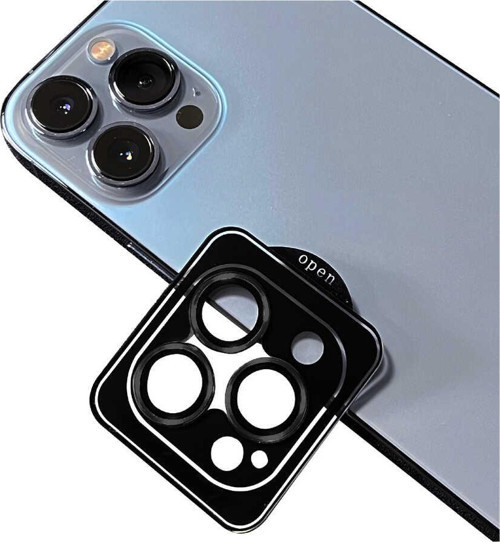 Apple iPhone 13 Pro Safir Temperli Cam Kamera Lens Koruyucu - Siyah