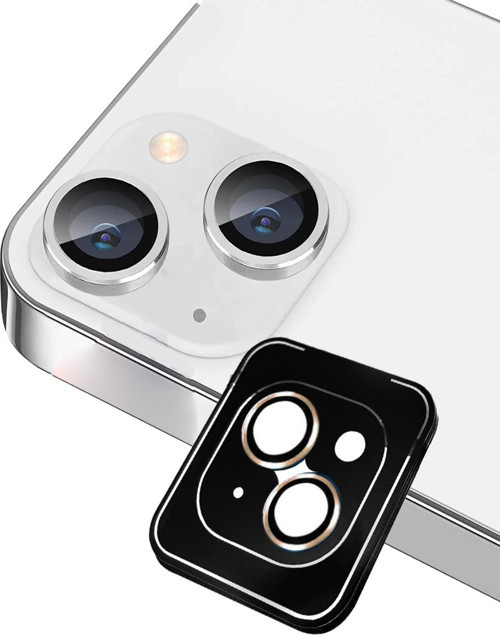 Apple iPhone 14 Plus Safir Temperli Cam Kamera Lens Koruyucu - Gold