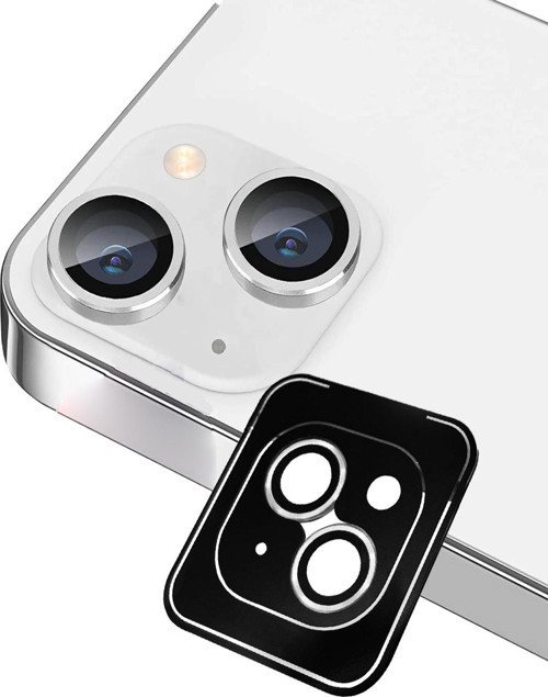 Apple iPhone 14 Safir Temperli Cam Kamera Lens Koruyucu - Gümüş