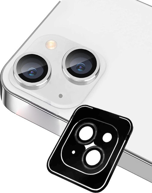 Apple iPhone 14 Safir Temperli Cam Kamera Lens Koruyucu - Siyah