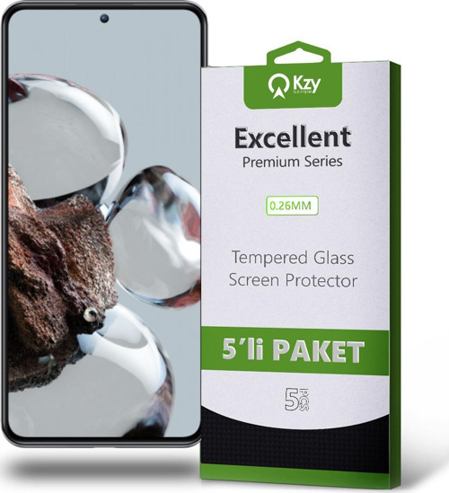 Xiaomi 12T Temperli Ekran Koruyucu Kırılmaz Cam Ekonomik 5'li Paket