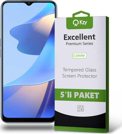 Oppo A16 Temperli Ekran Koruyucu Kırılmaz Cam Ekonomik 5'lİ Paket