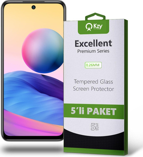 Xiaomi Redmi Note 10 5G Temperli Ekran Koruyucu Kırılmaz Cam Ekonomik 5'li Paket