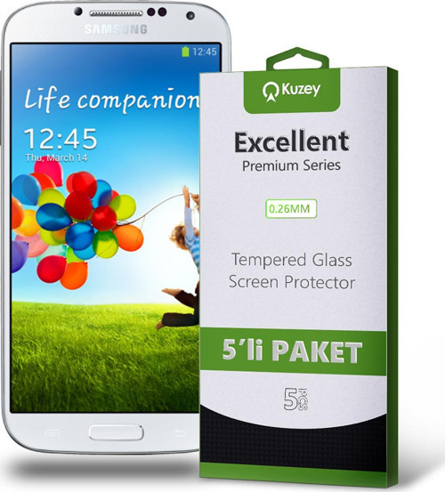 Samsung Galaxy S4 Temperli Ekran Koruyucu Kırılmaz Cam Ekonomik 5'li Paket