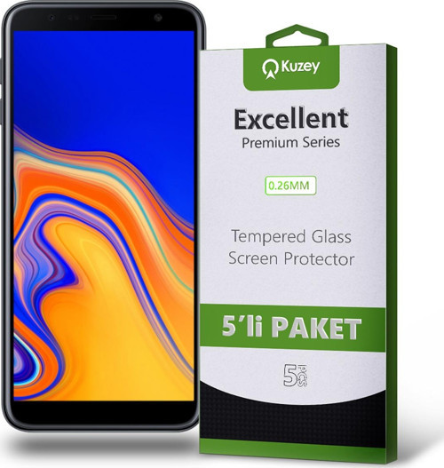 Samsung Galaxy J6 Plus Temperli Ekran Koruyucu Kırılmaz Cam Ekonomik 5'li Paket