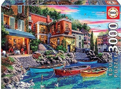 Sunset In Como 3000 Parça Puzzle
