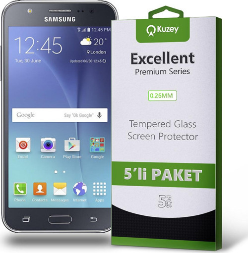 Samsung Galaxy J5 Temperli Ekran Koruyucu Kırılmaz Cam Ekonomik 5'li Paket