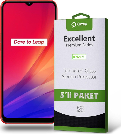 Realme C3 Temperli Ekran Koruyucu Kırılmaz Cam Ekonomik 5'li Paket